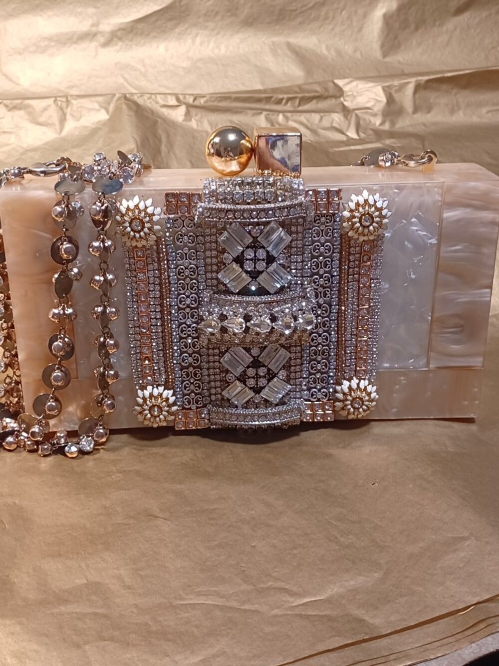 “Primrose Nocturne”, A OOAK Acrylic Clutch Re-Imagined by ACLT Collections